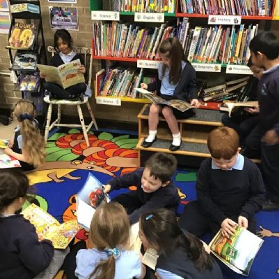 Our School Library. We love spending time in the library